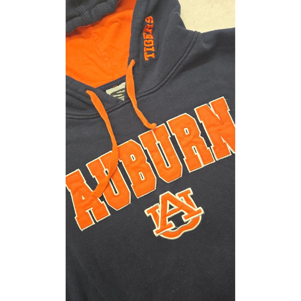 Auburn Tigers NCAA‎ Stadium Athletics Hoodie Orange Navy Pullover Sweatshirt L